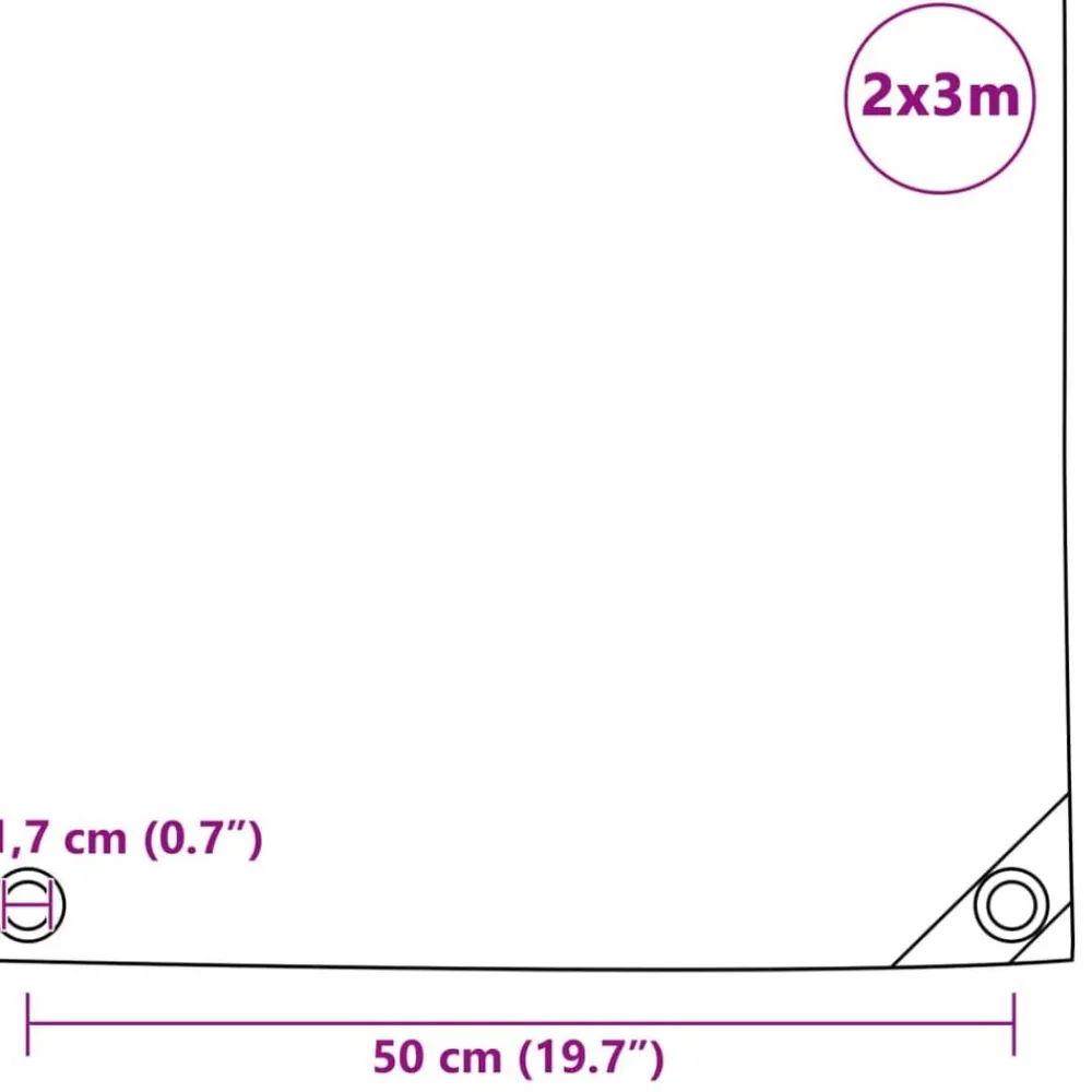 vidaXL Accesorios De Bricolaje-Lona 650 g/m² 2x3 m