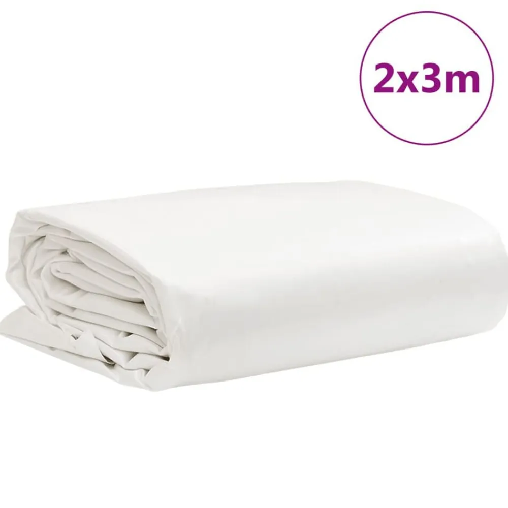 vidaXL Accesorios De Bricolaje-Lona blanca 2x3 m 650 g/m²