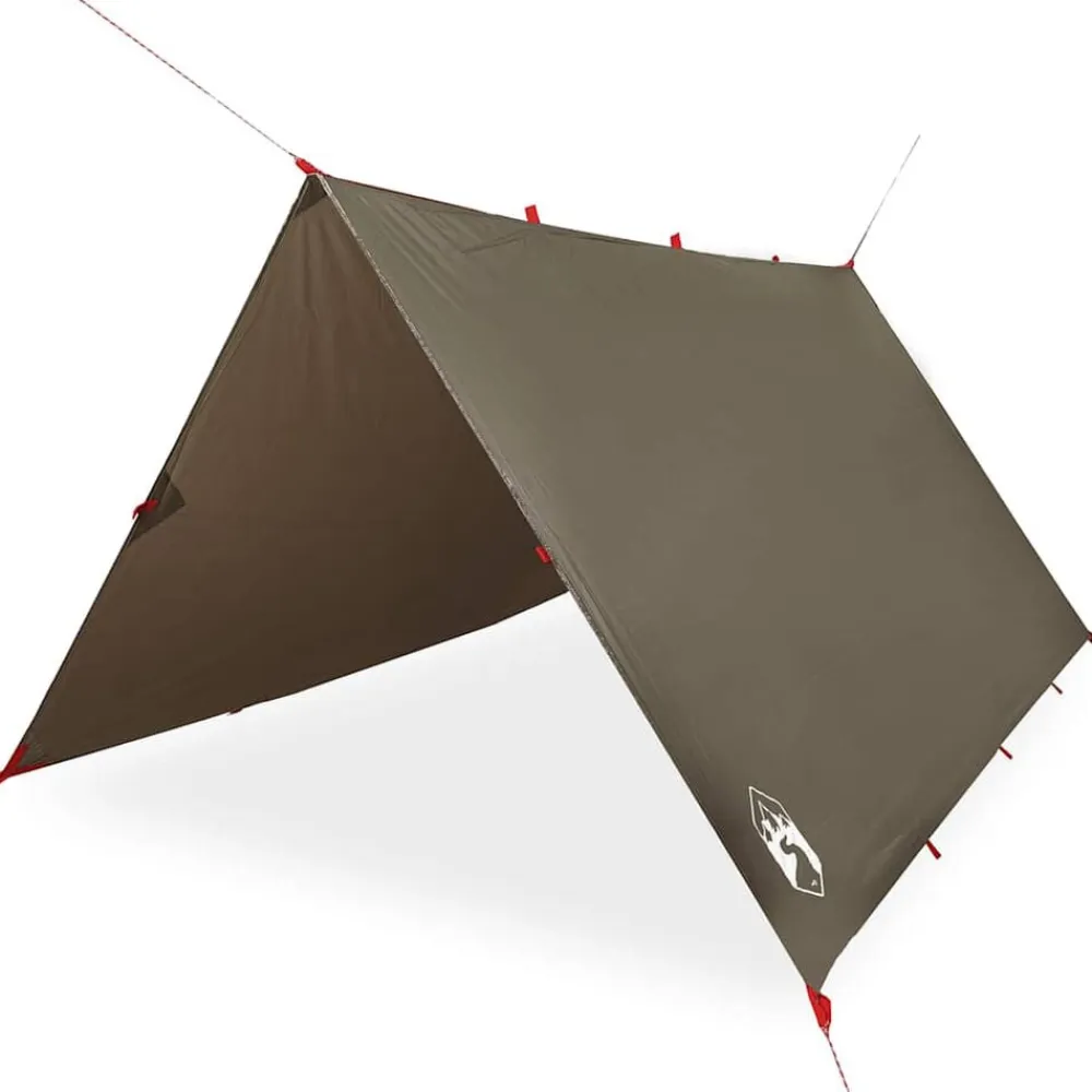 vidaXL Lona de camping impermeable marrón 306x306 cm Marrón Online