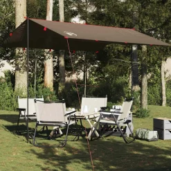 vidaXL Lona de camping impermeable marrón 306x306 cm Marr&oacute;n Online