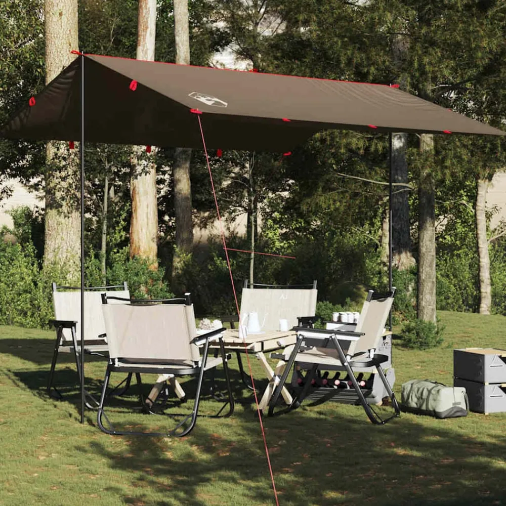 vidaXL Lona de camping impermeable marrón 306x306 cm Marrón Online