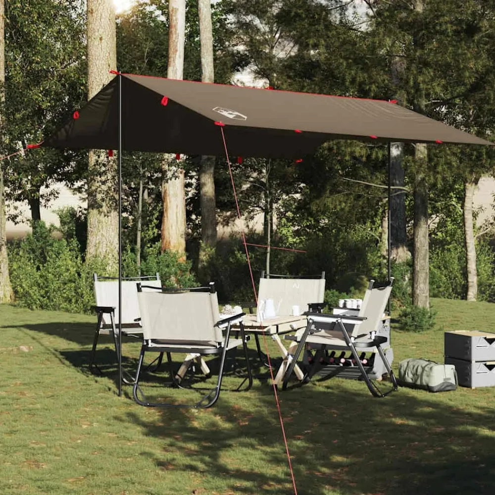 vidaXL Lona de camping impermeable marrón 306x306 cm Marrón Online