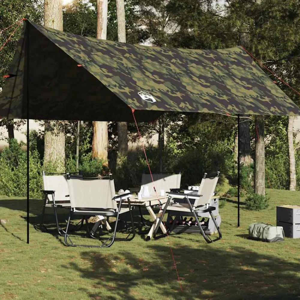 vidaXL Actividades Al Aire Libre-Lona de camping impermeable 462x306x211 cm