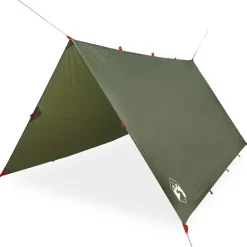 vidaXL Lona de camping impermeable 306x306 cm Verde oliva Hot