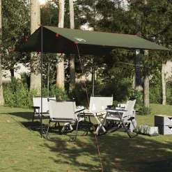 vidaXL Lona de camping impermeable 306x306 cm Verde oliva Hot
