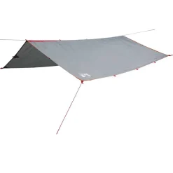 vidaXL Lona de camping impermeable y naranja 300x294 cm Gris Clearance