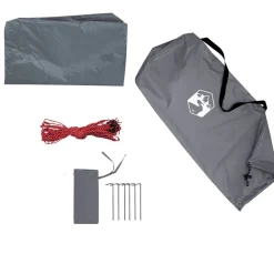 vidaXL Lona de camping impermeable y naranja 300x294 cm Gris Clearance