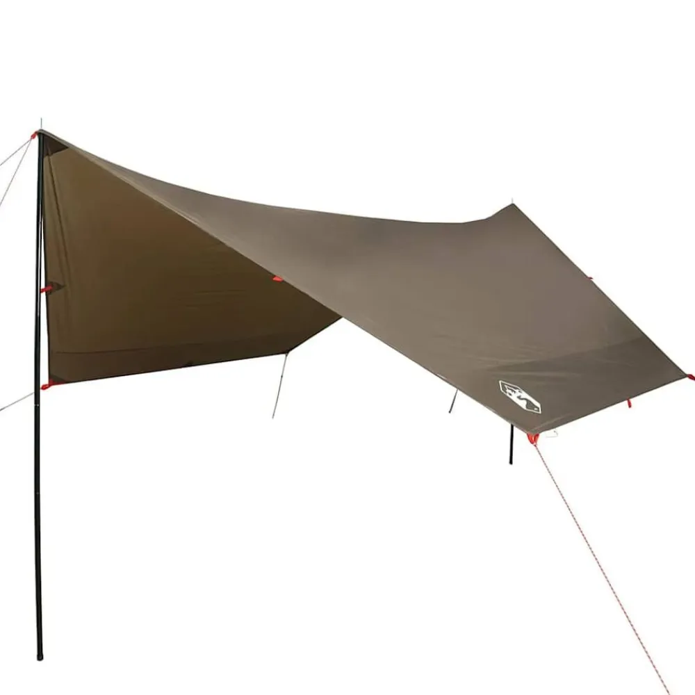 vidaXL Actividades Al Aire Libre-Lona de camping impermeable marrón 462x306x211 cm