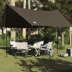 vidaXL Actividades Al Aire Libre-Lona de camping impermeable marrón 462x306x211 cm