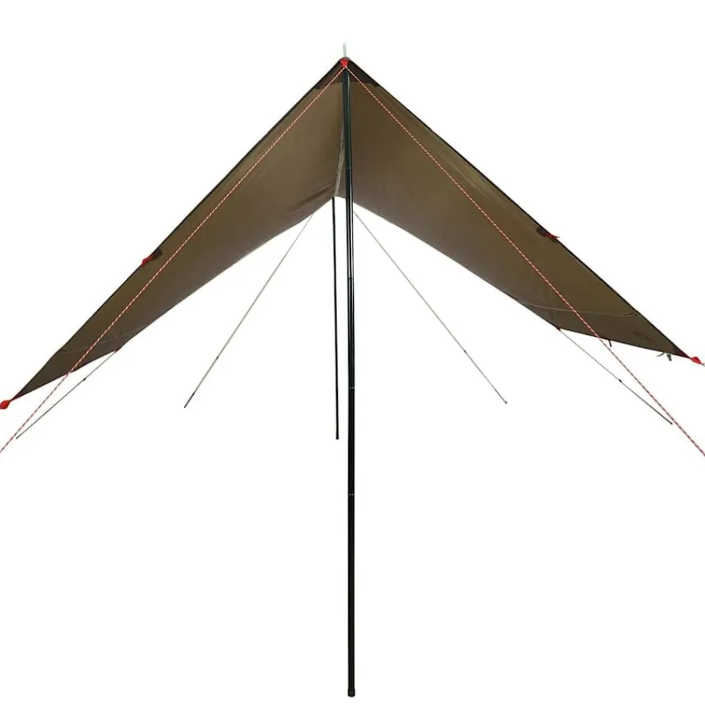 vidaXL Actividades Al Aire Libre-Lona de camping impermeable marrón 462x306x211 cm