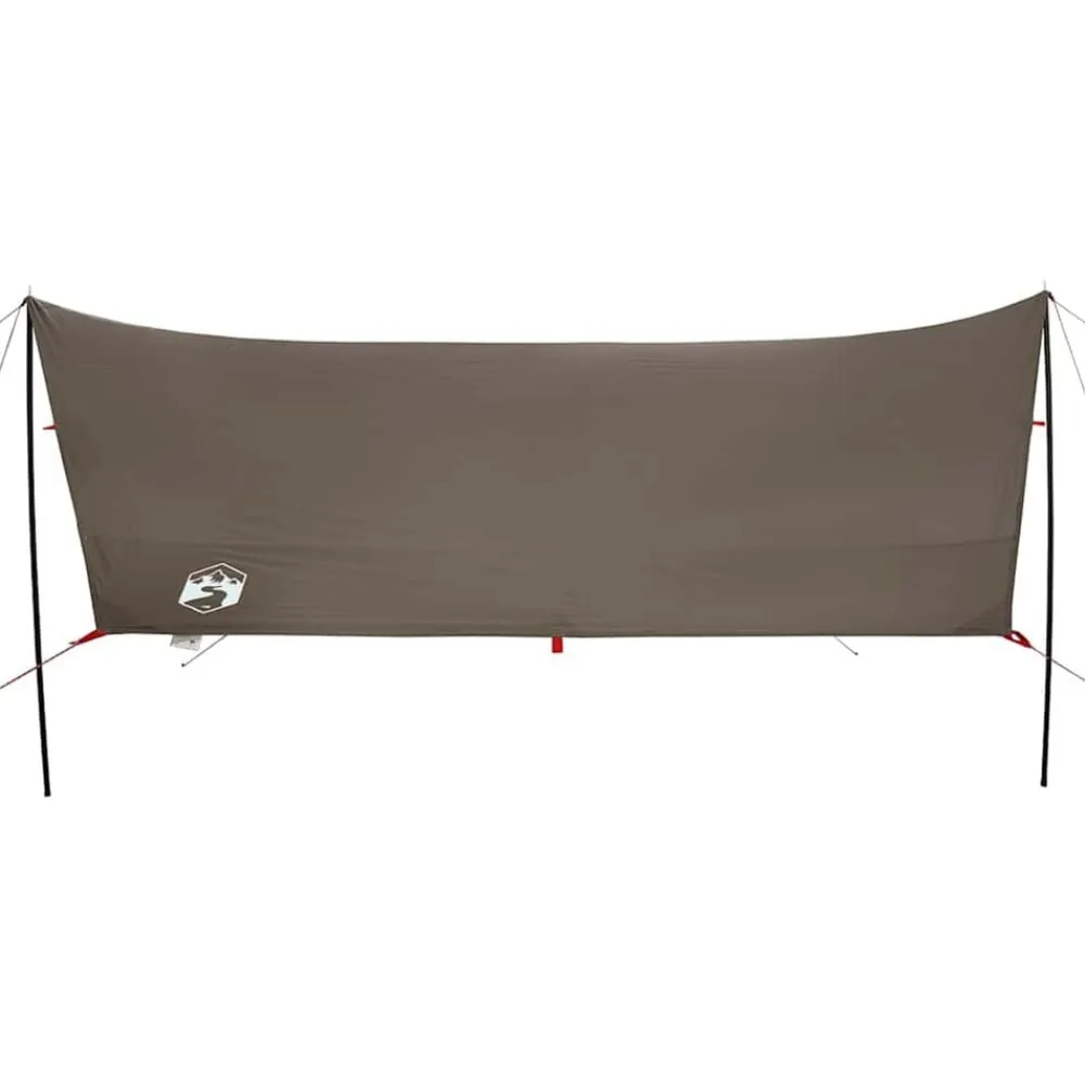 vidaXL Actividades Al Aire Libre-Lona de camping impermeable marrón 462x306x211 cm