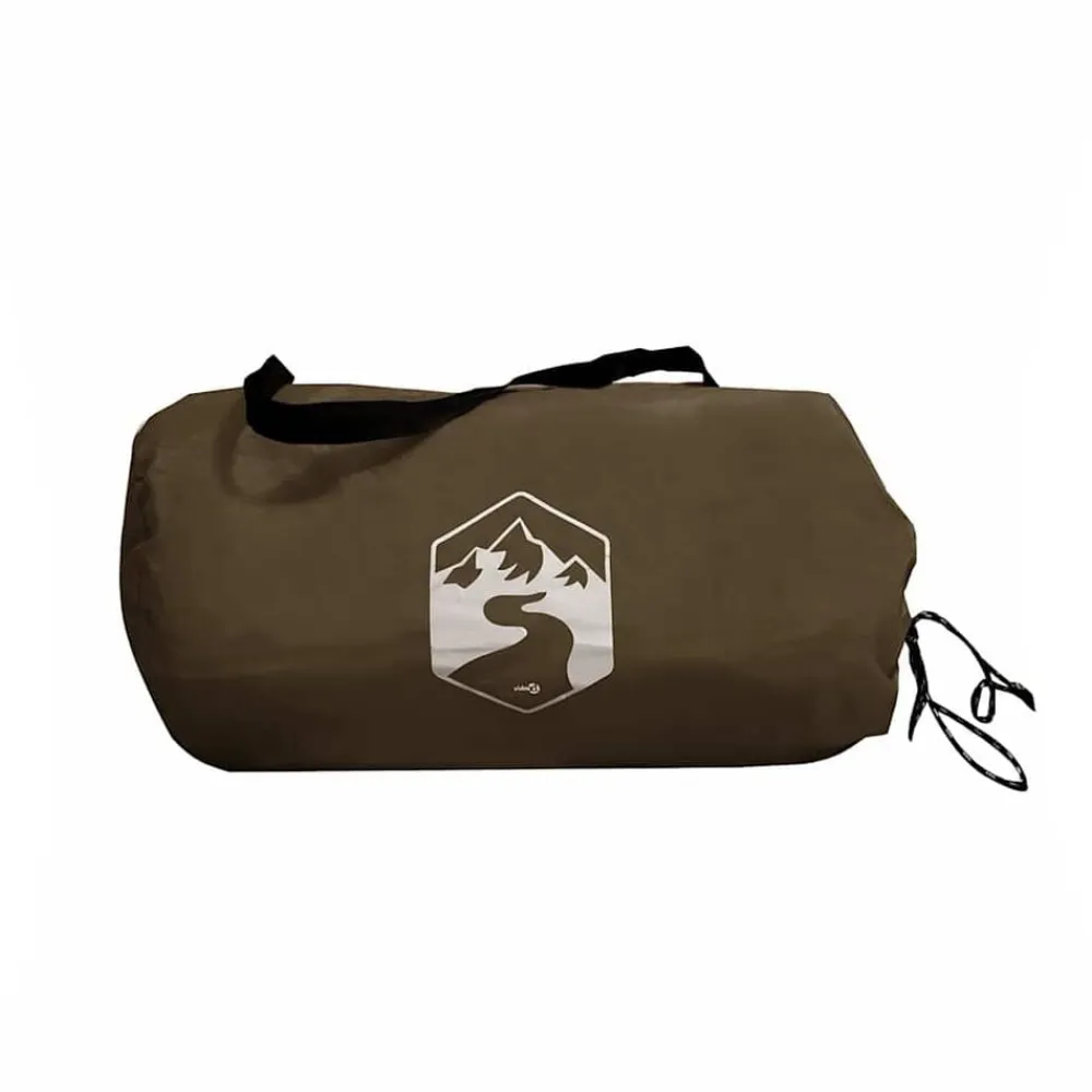 vidaXL Actividades Al Aire Libre-Lona de camping impermeable marrón 462x306x211 cm
