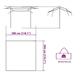 vidaXL Actividades Al Aire Libre-Lona de camping impermeable y naranja 300x294 cm