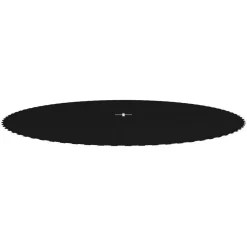 vidaXL Estructuras Para Juegos Al Aire Libre-Lona de salto para cama elástica redonda tela negro 4,27 m