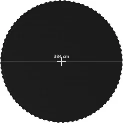 vidaXL Estructuras Para Juegos Al Aire Libre-Lona de salto para cama elástica redonda tela negro 4,27 m