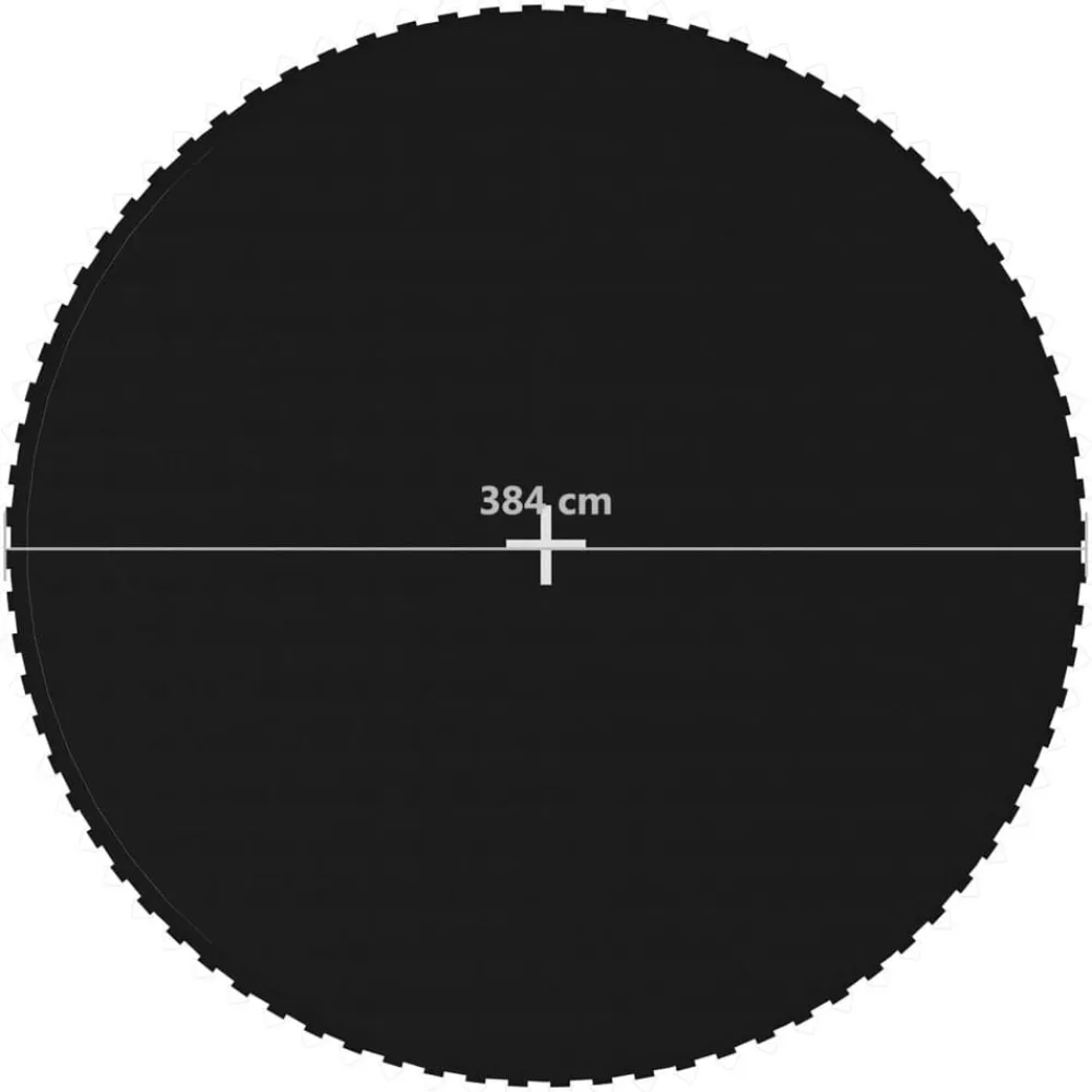 vidaXL Estructuras Para Juegos Al Aire Libre-Lona de salto para cama elástica redonda tela negro 4,27 m