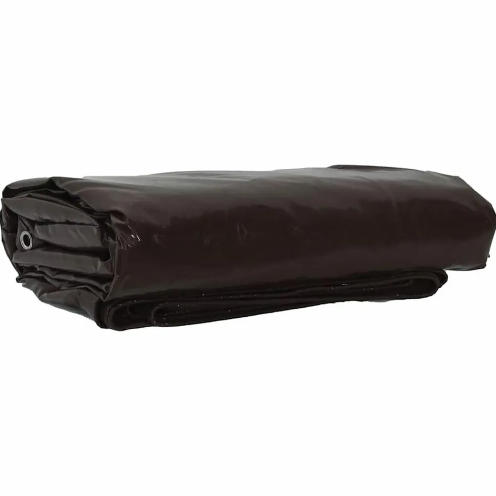 vidaXL Accesorios De Bricolaje-Lona 650g / m² Marrón 2 x 3 m Lona con recubrimiento de PVC