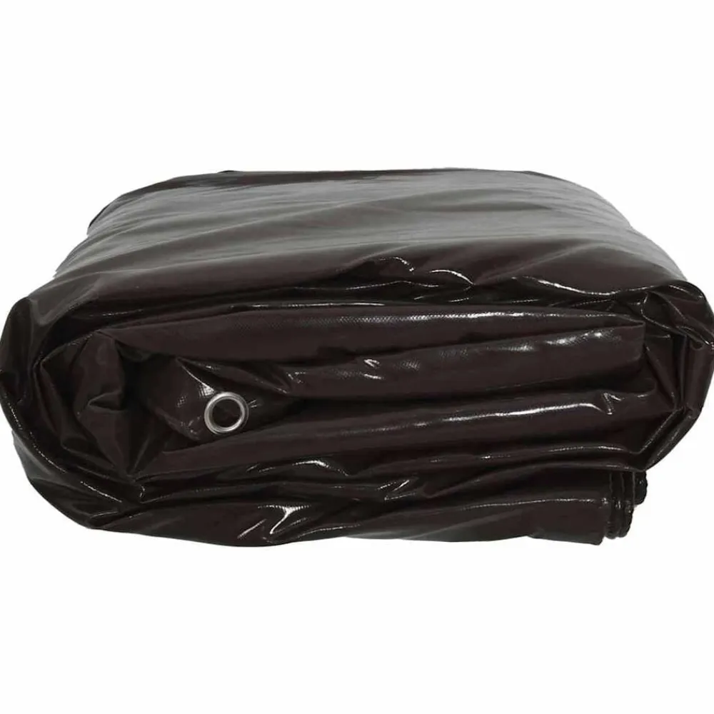 vidaXL Accesorios De Bricolaje-Lona 650g / m² Marrón 2 x 3 m Lona con recubrimiento de PVC
