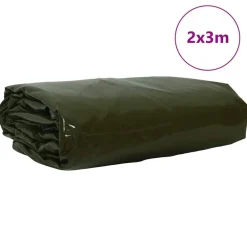 vidaXL Lona 650g / m² 2 x 3 m Lona con recubrimiento de PVC Verde oliva Outlet
