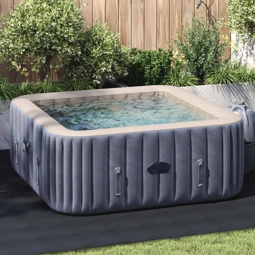 vidaXL Lona para el fondo de la piscina 274 x 274 x 0,1 cm Negro Clearance