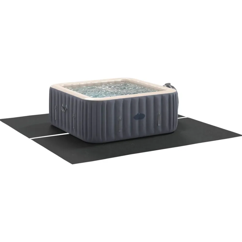 vidaXL Lona para el fondo de la piscina 274 x 274 x 0,1 cm Negro Clearance