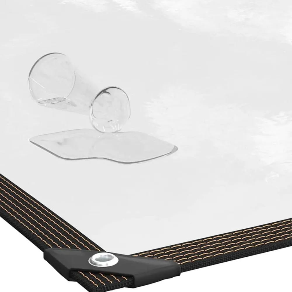 vidaXL Lona transparente con ojales polietileno 1x2 m Best