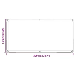 vidaXL Accesorios De Bricolaje-Lona transparente con ojales polietileno 1x2 m