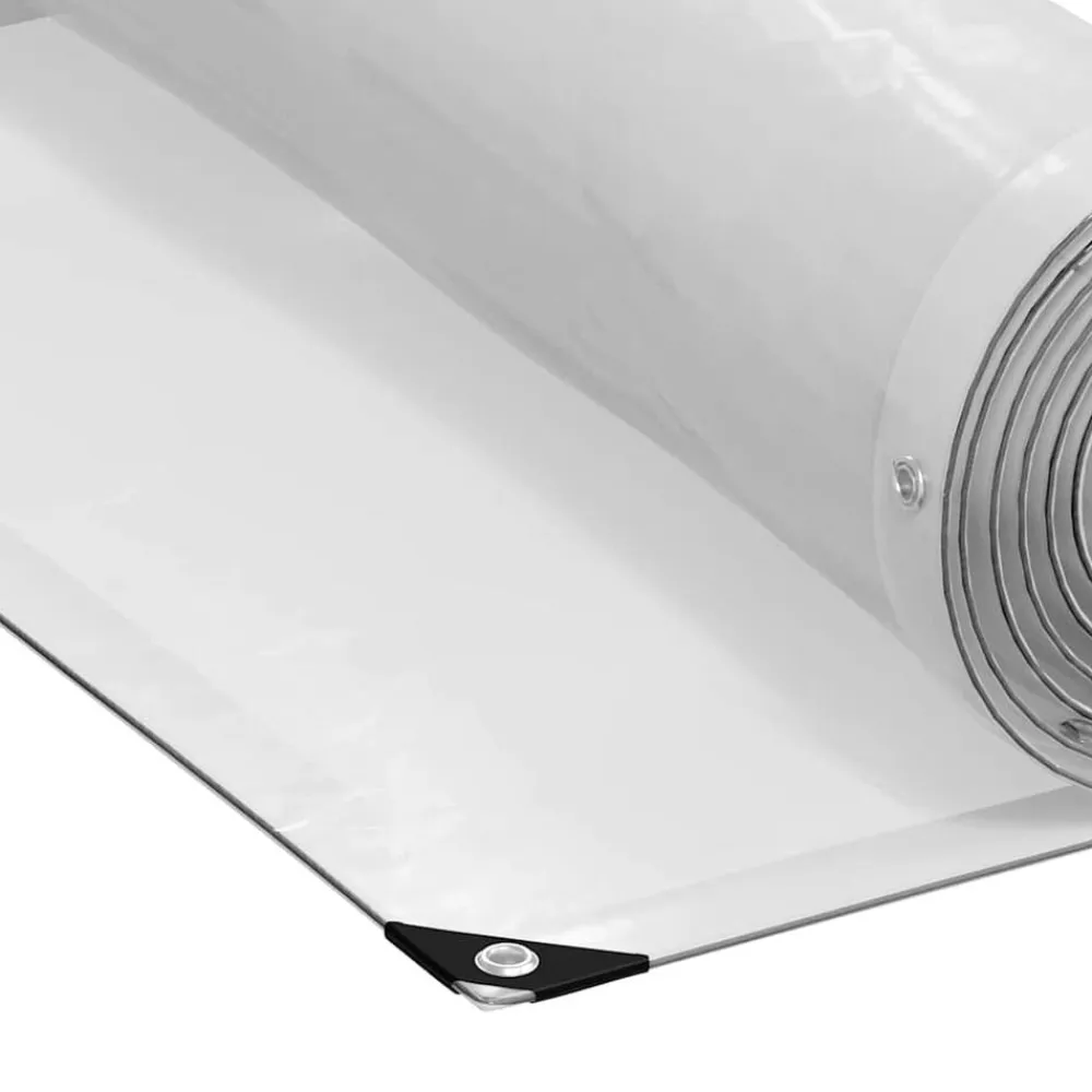 vidaXL Accesorios De Bricolaje-Lona transparente con ojales polietileno 1x2 m