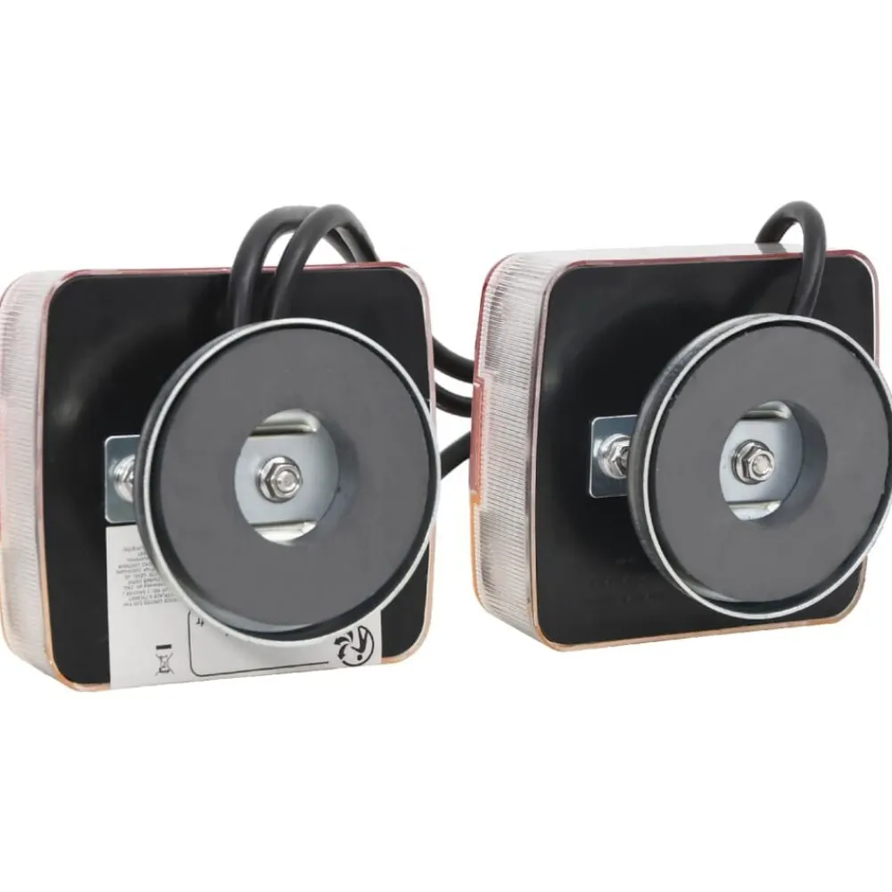 vidaXL Luces de remolque 2 uds bombilla LED roja 10,5x7,5x10 cm 12V