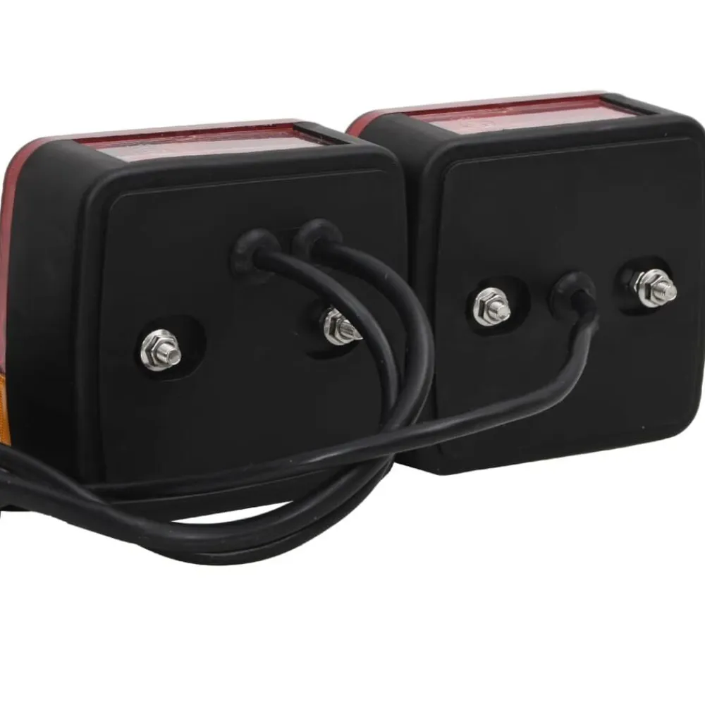 vidaXL Luces de remolque 2 uds bombilla clásica rojo 12 V 10,5x5x9,5cm Discount