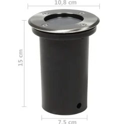 vidaXL Luces de suelo de exterior redondas 12 unidades Online