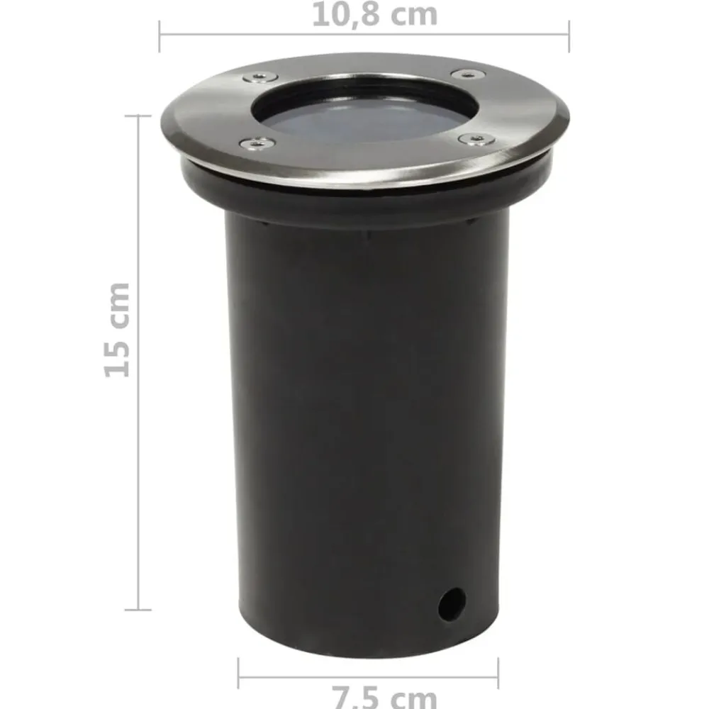 vidaXL Luces de suelo de exterior redondas 12 unidades Online