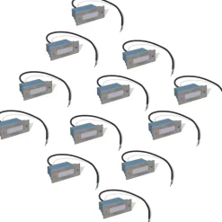 vidaXL Iluminación-Luces LED empotrables para escaleras 12 uds 44x111x56 mm