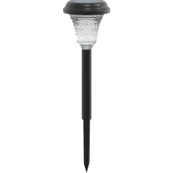 vidaXL Iluminación-Luces solares de camino con picos de tierra 12 uds luz blanca