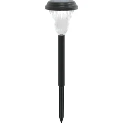 vidaXL Luces solares de camino con picos de tierra 12 uds luz blanca Blanco Outlet
