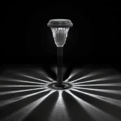 vidaXL Luces solares de camino con picos de tierra 12 uds luz blanca Blanco Outlet