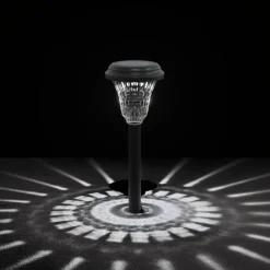 vidaXL Iluminación-Luces solares de camino con picos de tierra 12 uds luz blanca