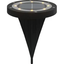 vidaXL Iluminación-Luces solares suelo jardín con pico tierra blanco cálido 12 uds