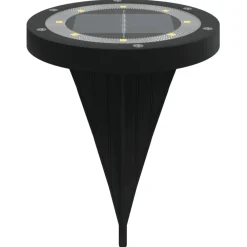 vidaXL Iluminación-Luces solares suelo jardín con pico tierra blanco cálido 12 uds