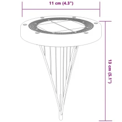 vidaXL Iluminación-Luces solares suelo jardín con pico tierra blanco cálido 12 uds