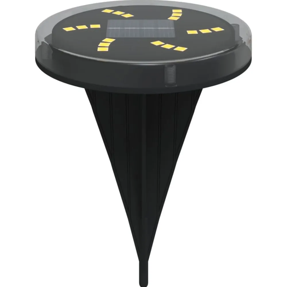 vidaXL Luces solares suelo jardín con picos tierra blanco cálido 4 uds Clearance
