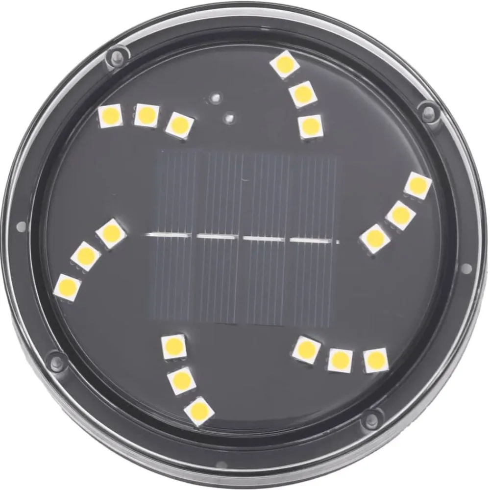 vidaXL Luces solares suelo jardín con picos tierra blanco cálido 4 uds Clearance