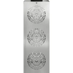 vidaXL Iluminación-Luz de camino LED solar 2 pcs Plateado