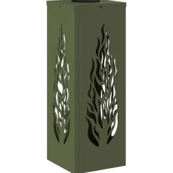 vidaXL Luz de camino LED solar con luces con batería 2 pcs Verde oliva Online