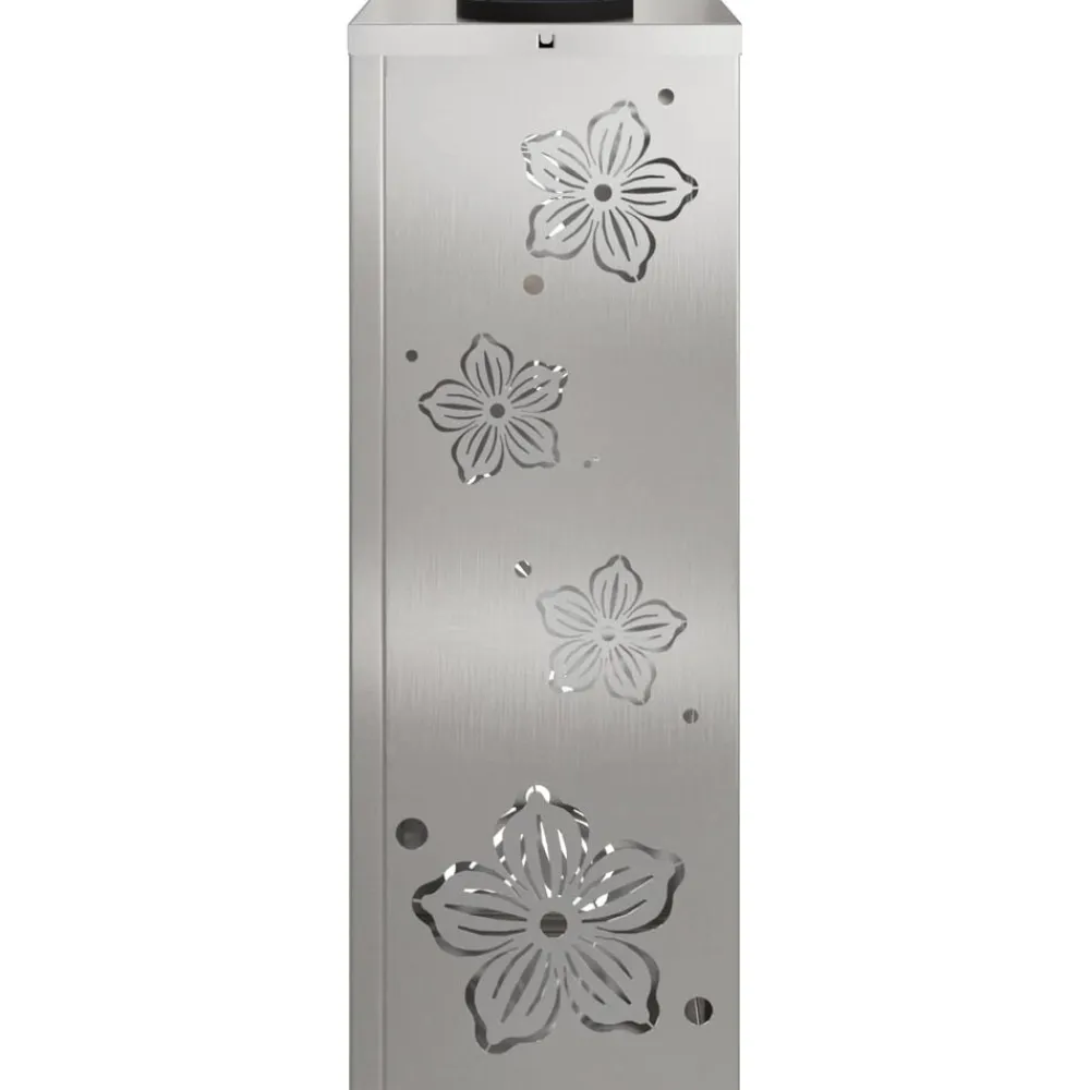 vidaXL Iluminación-Luz de camino LED solar 2 pcs Plateado