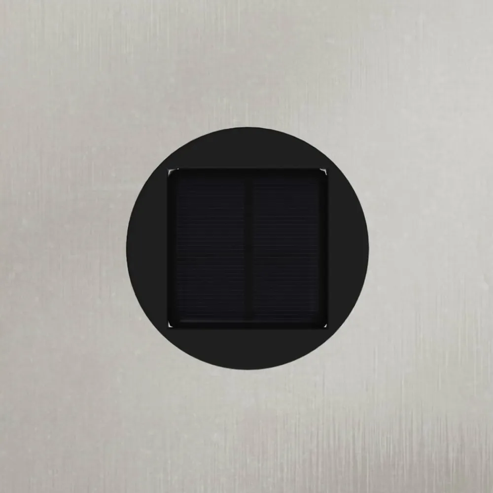 vidaXL Iluminación-Luz de camino LED solar 2 pcs Plateado