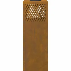 vidaXL Iluminación-Luz de camino LED solar 2 pcs Bronce Acero autopatinable
