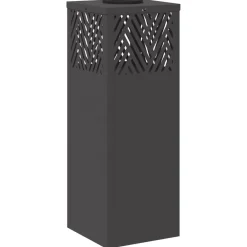 vidaXL Luz de camino LED solar 2 pcs Acero laminado en frío Negro Online