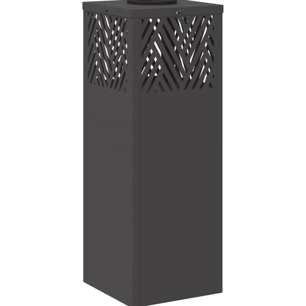 vidaXL Luz de camino LED solar 2 pcs Acero laminado en frío Negro Online
