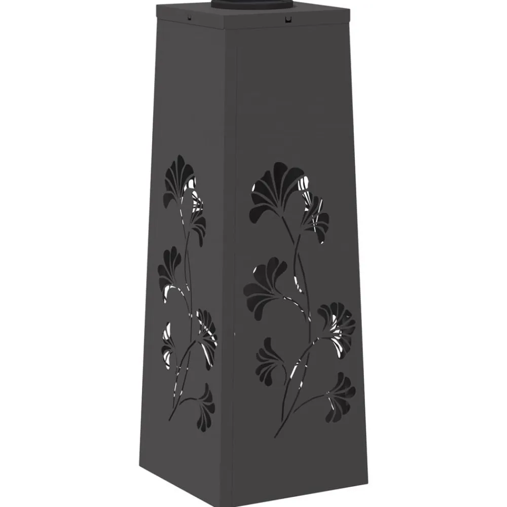 vidaXL Luz de camino LED solar 2 pcs Acero laminado en frío Negro Hot